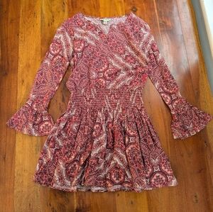 Lucky Brand Burgundy Girls Dress Medium